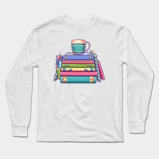 Books and notebooks for school Long Sleeve T-Shirt